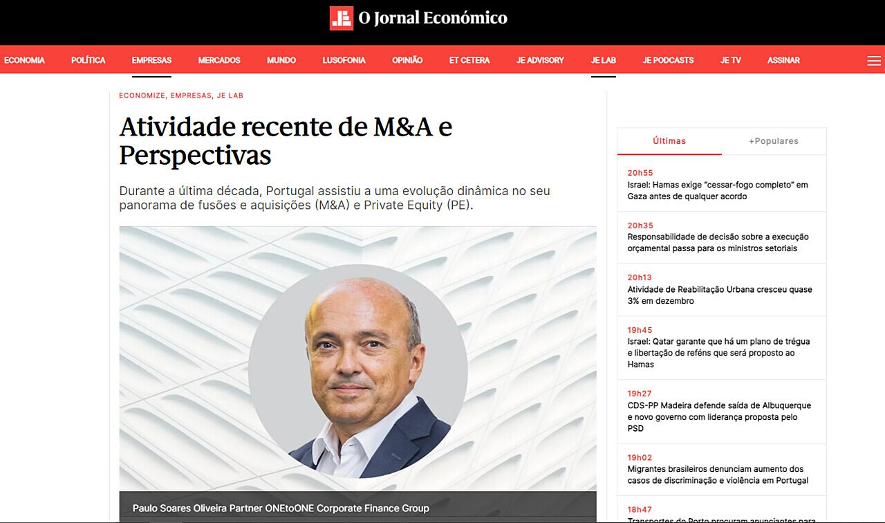 Atividade recente de M&A e Perspectivas